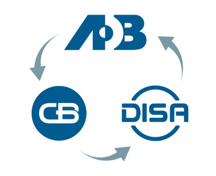 American Databank, CastleBranch and DISA Global Solutions logos arranged in a circle.